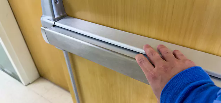 Installing a Push Bar on a Door Farmers Branch